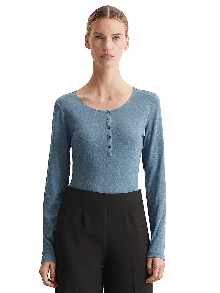 MARC O'POLO Langarmshirt  blau