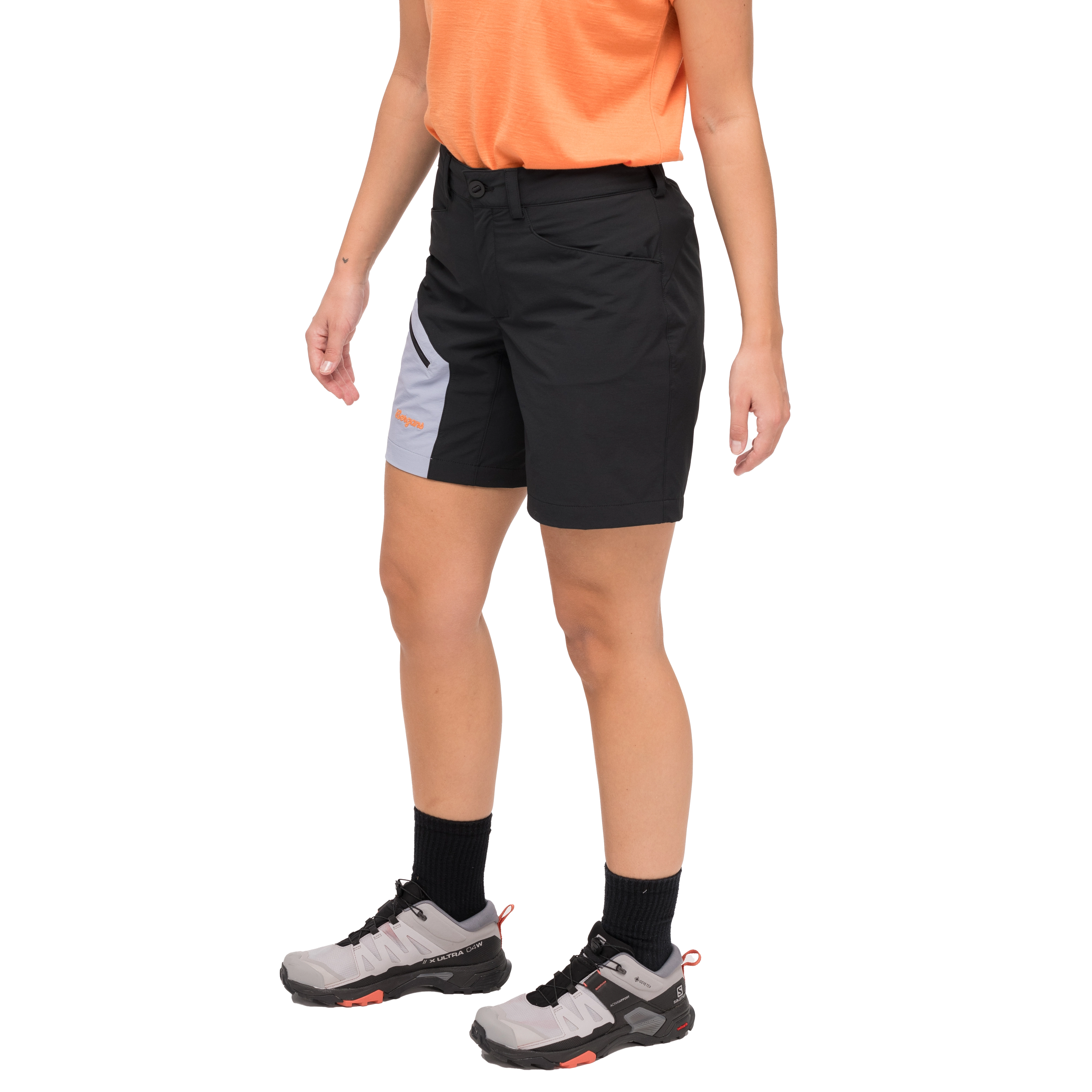 Vaagaa Light Softshell Shorts Women Black / Husky Blue