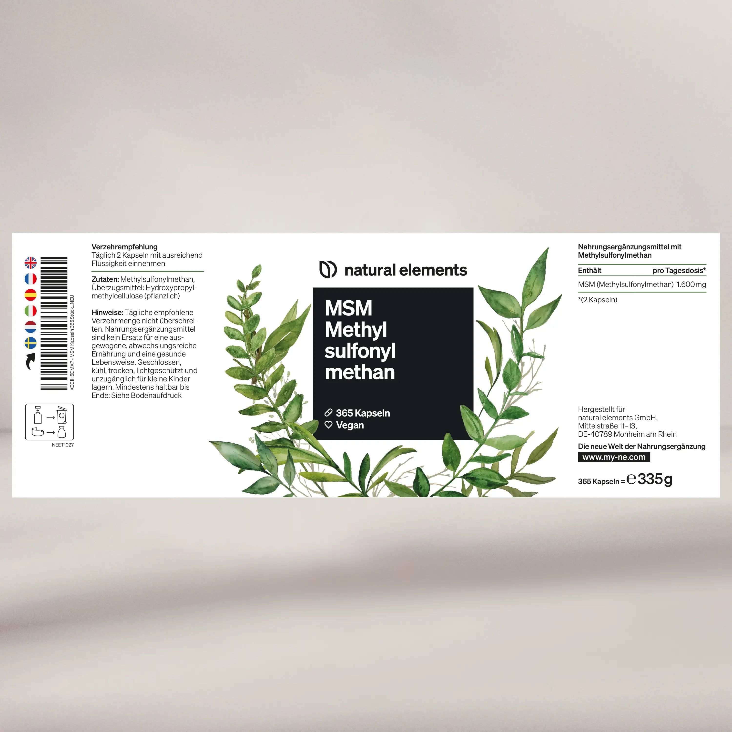natural elements MSM