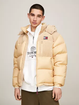 Puffer Alaska de penas recicladas com cordão