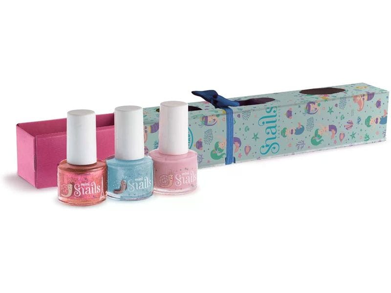 Snails Geschenkset Nagellack Mini Meerjungfrau 3er-Set Wasserbasierte und abwaschbare Kindernagellacke