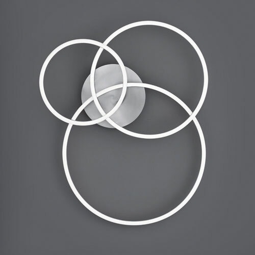 Winona Deckenleuchte grau, silberfarbig, 670810607, B/H/T: 78/11,5/60 cm, Metall