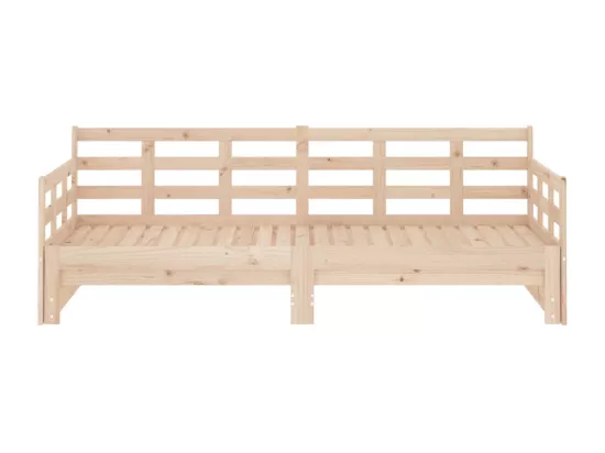 Lit coulissant sans matelas bois de pin massif 2x(90x190) cm