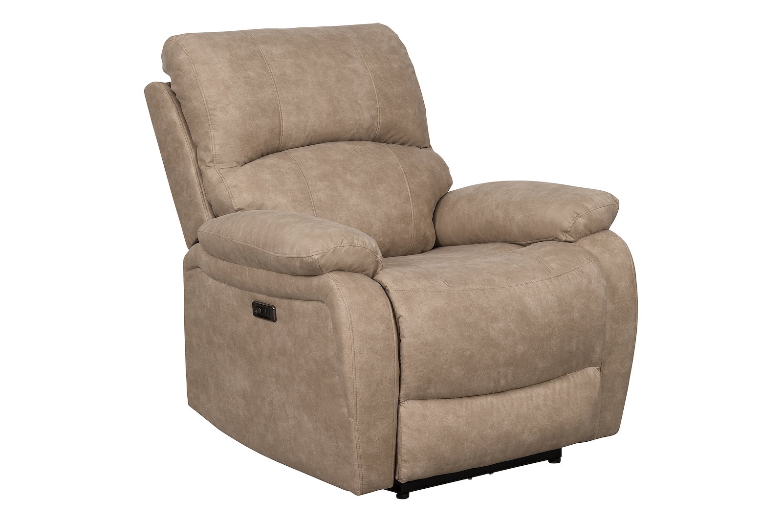 Denver recliner elektrisk Tekstil Cognacfarget