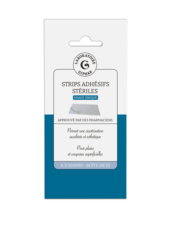 Strips adhésifs stériles 6 X 100MM - Boîte de 10
