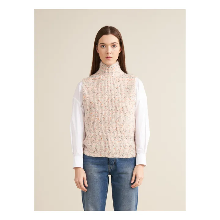 Bellerose Pull Sans Manches Lattem Laine Mérinos Extra Fine - Collection Femme | Ecru