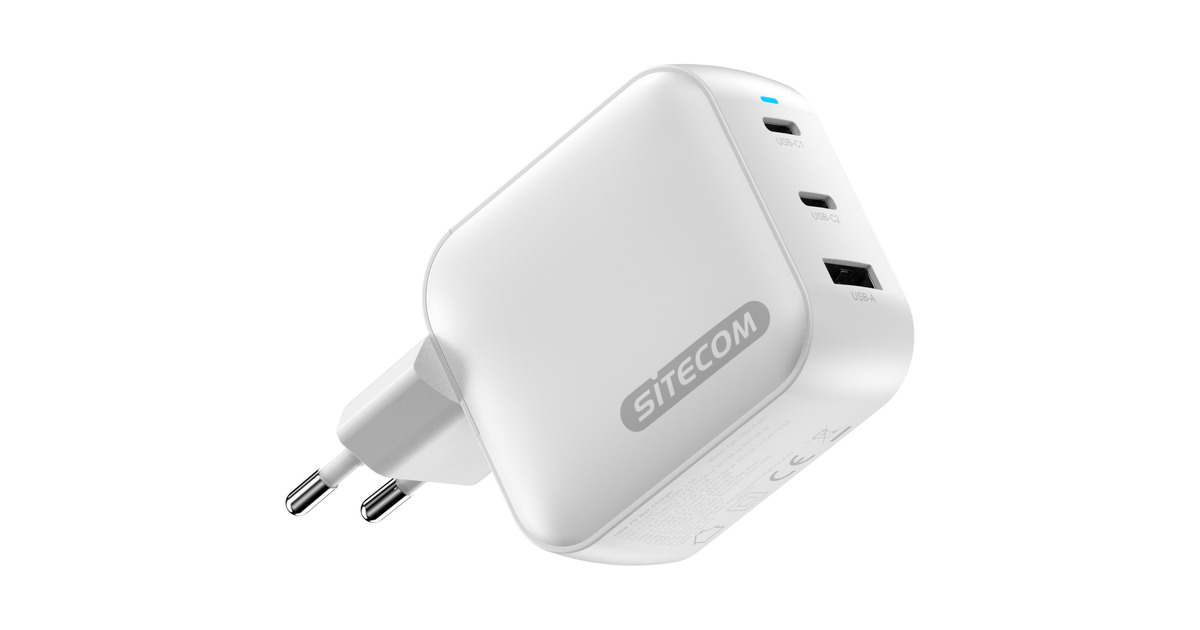 Sitecom100W GaN Power Delivery Wall Charger  (Wit)
