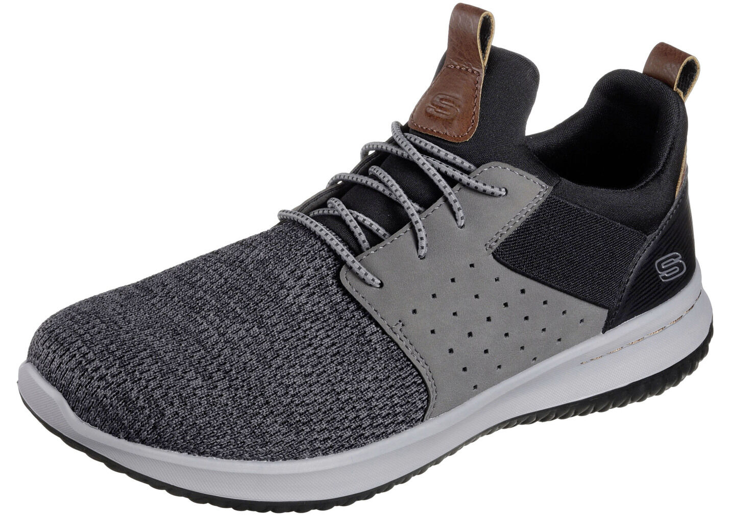 SKECHERS, leichte Herren-Slipper, mit elastischer Zierschnürung