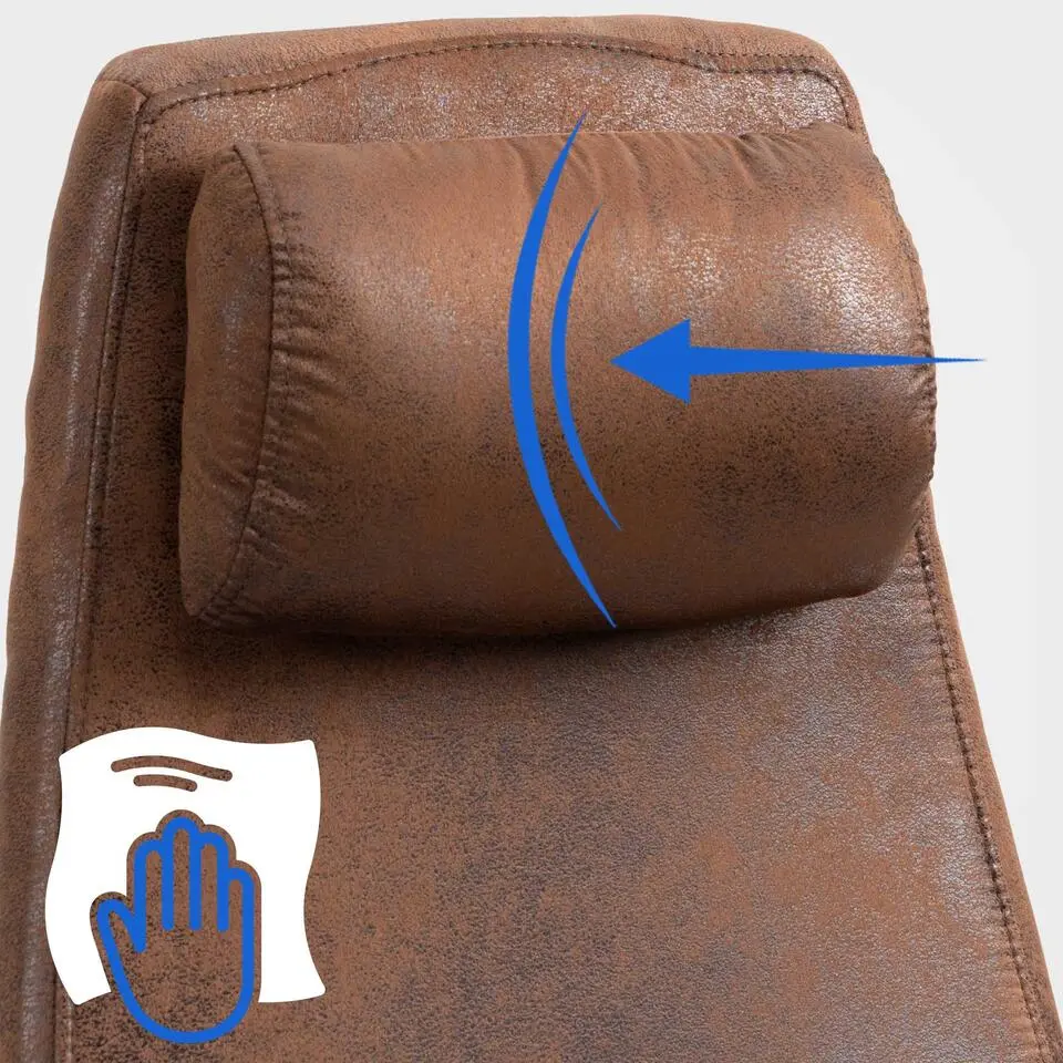 CLP Bureaustoel Pocatello zwart Frame - Kunstleer - cognac