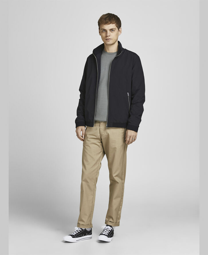 Jack & Jones JJERUSH HARRINGTON BOMBER NOOS Sort