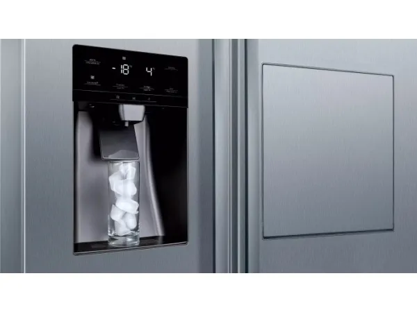 Bosch Serie | 6 KAG93AIEP - Køleskab/fryser - side ved side med vanddispenser, isdispenser - fritstående - bredde: 90.8 cm - dybde: 70.7 cm - højde: 178.7 cm - 531 liter - Klasse E - rustfrit stål