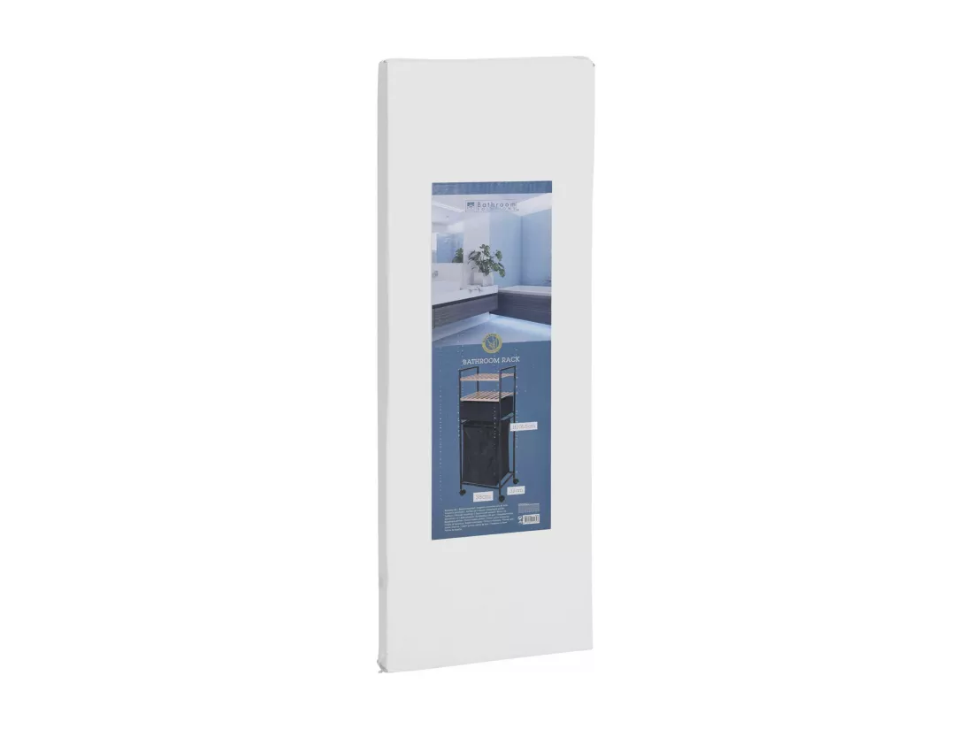 Well Home Porte-bagages avec 2 paniers + porte-bagages en polyester de 40 L, H.109 cm