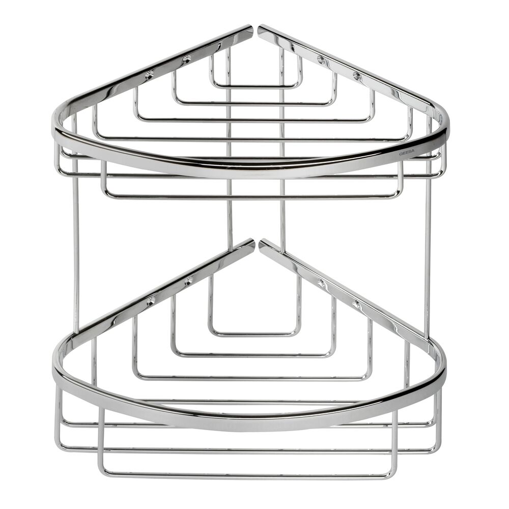 Geesa Basket doucherek hoek dubbel 27,5cm chroom
