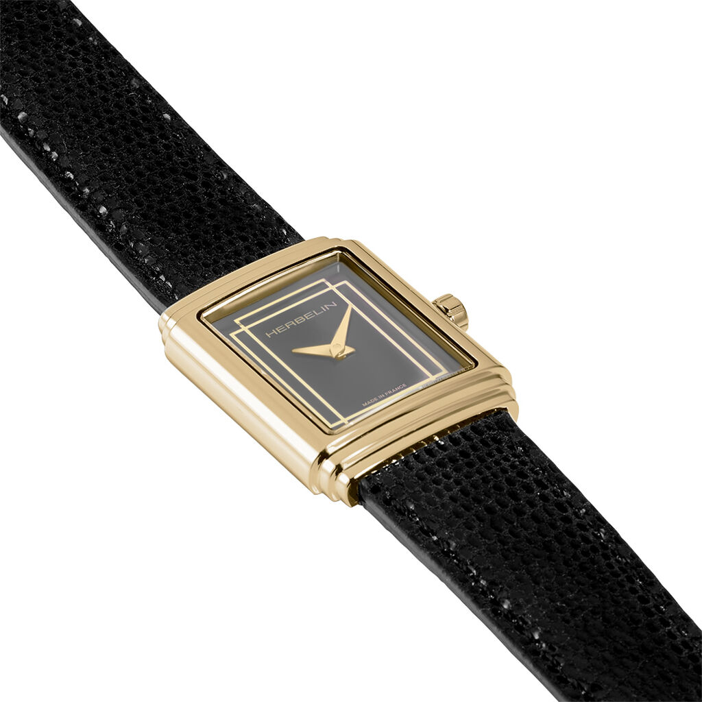 Montre Herbelin Art Deco Noir