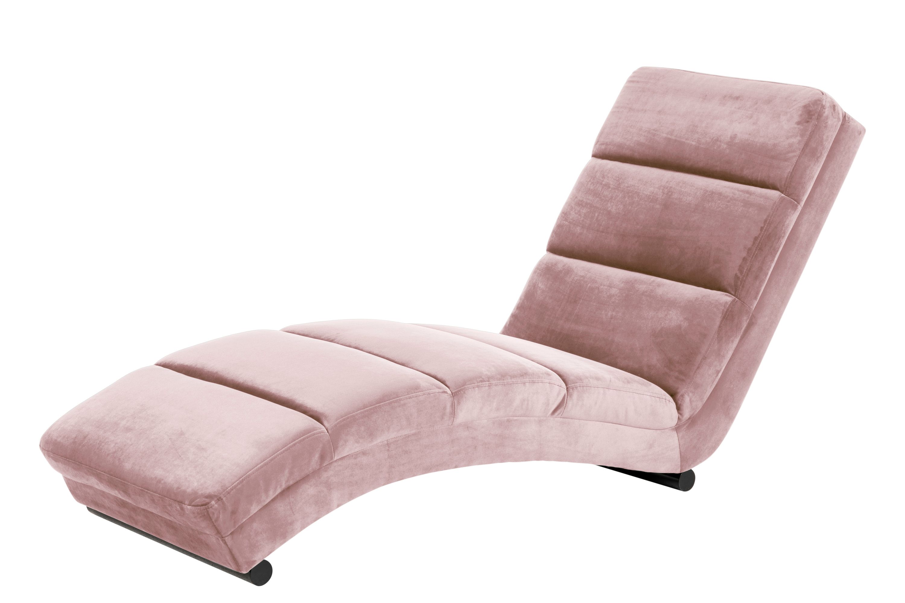 Chaiselongue rose Samt Recamiere Couch Sofa Lounge Sessel Ottomane
