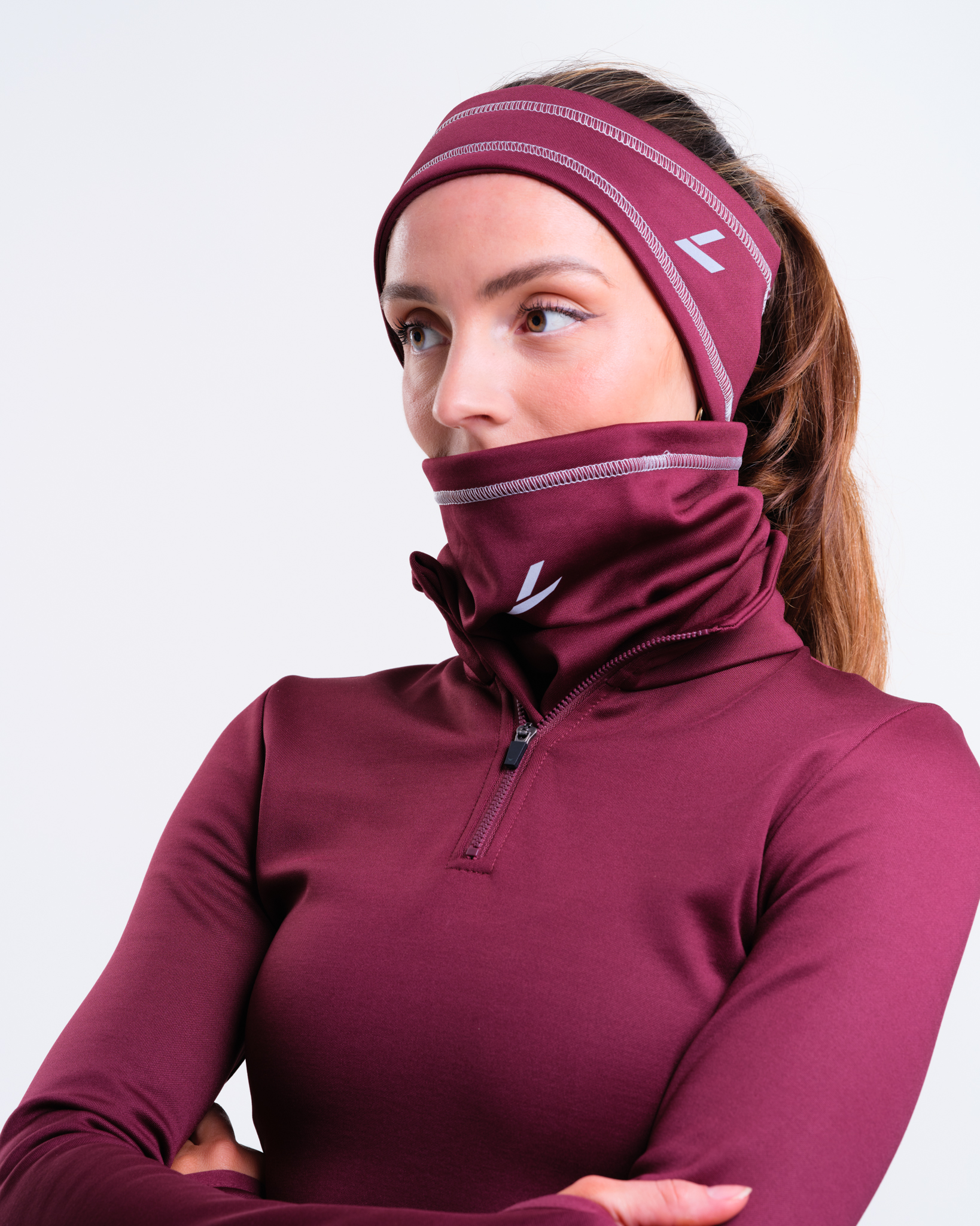 LEVITY Accelerate Brushed Neck Warmer Burgundy - One Size