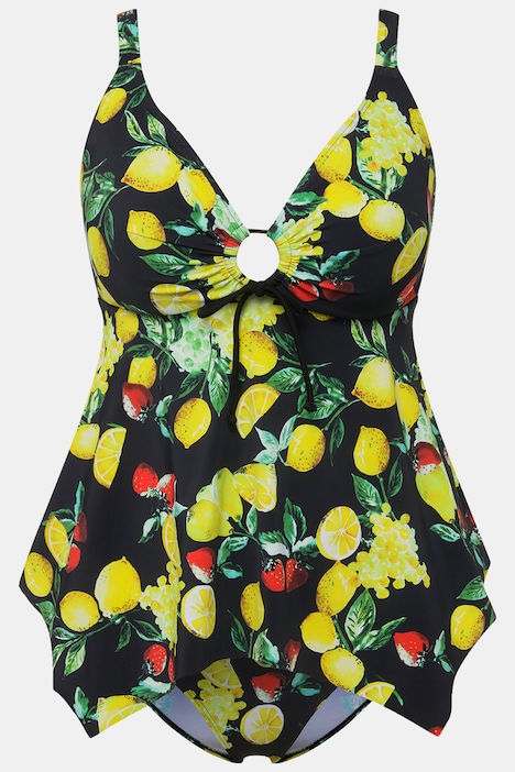 Tankini, Zitronen, Softcups, Zipfelsaum, recycelt