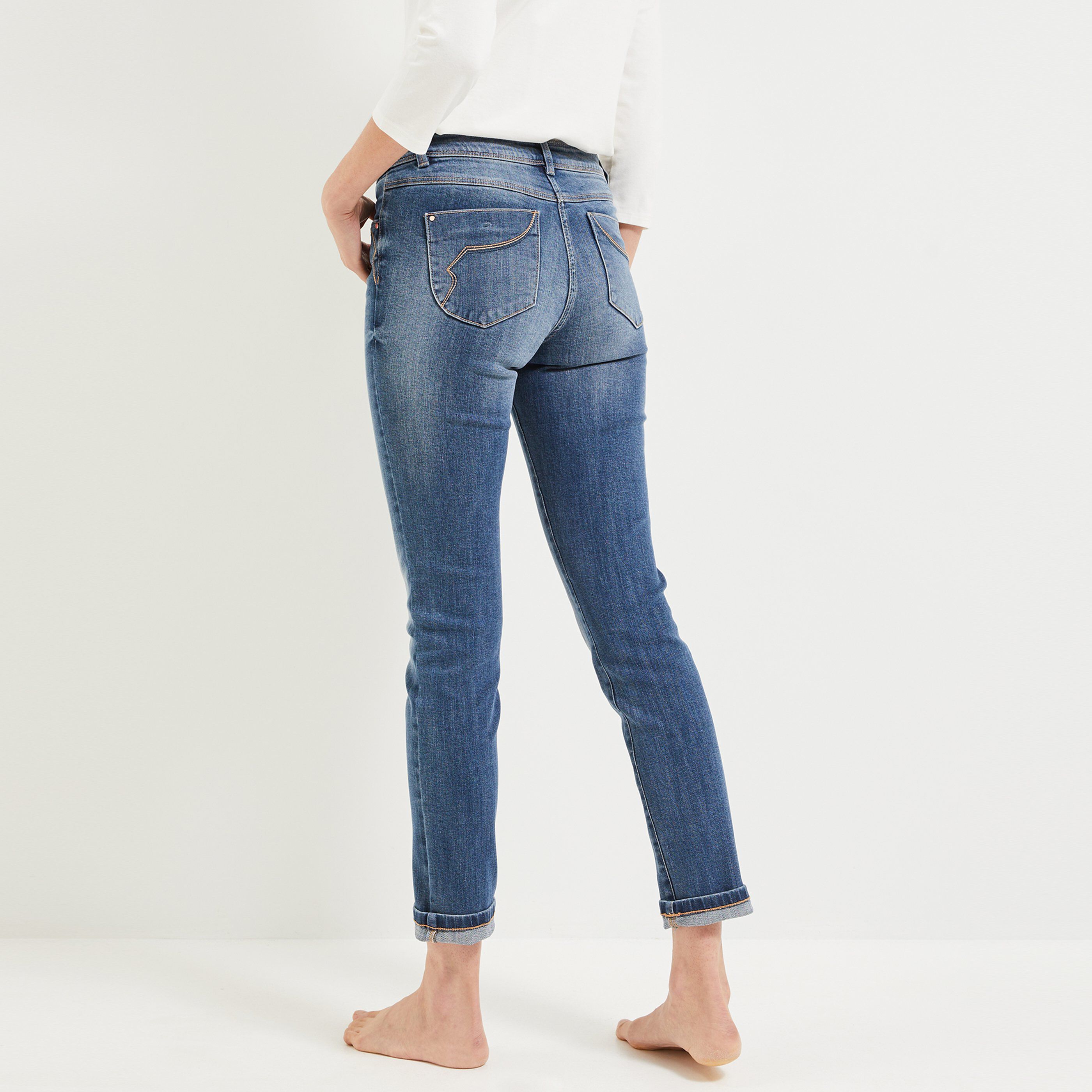 Jean raccourci femme TOKYO - STONE