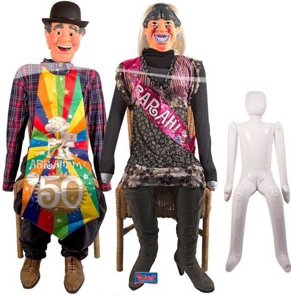 Folat - Abraham / Sarah Opblaasbare Pop - Decoratie - 1,4 Meter - Plastic