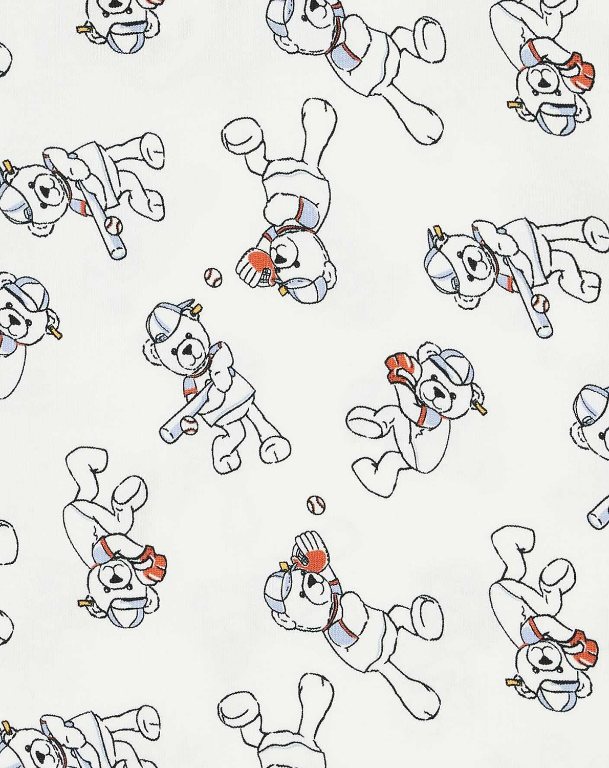 Kurzarm-Body BASEBALL TEDDY in cloud dancer
