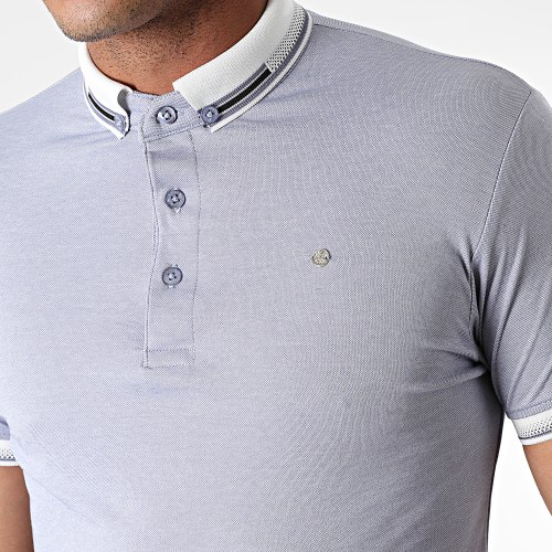 Polo Manches Courtes Rosa Bleu Chiné