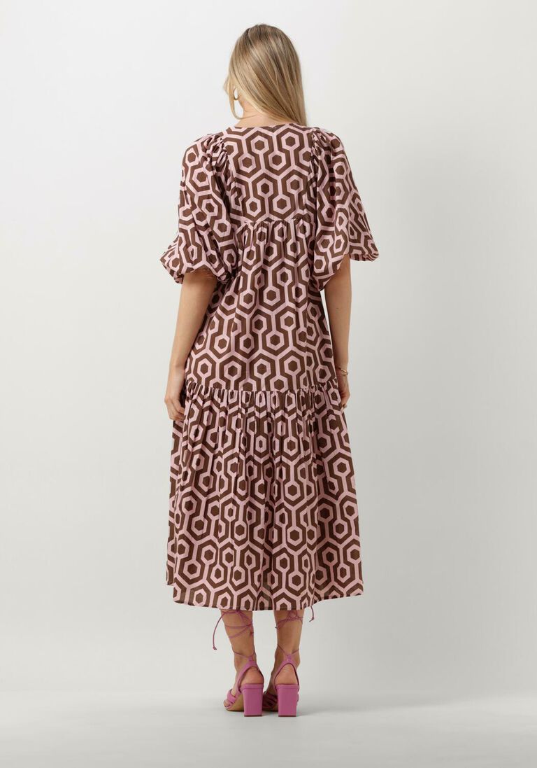 NOTRE-V bruine notre-v maxi jurk nv-dente midi dress
