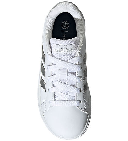 adidas Performance Sko -  Grønd Court 2.0 K - Hvid/Sølver