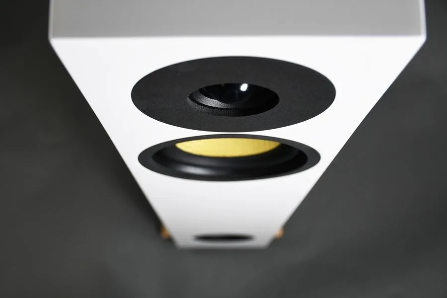 Davis Acoustics Courbet N°4 Blanc Satiné (la paire) Enceintes colonne