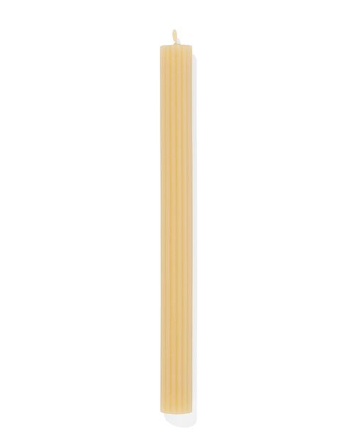 bougie longue Ø 2x24 striée jaune clair