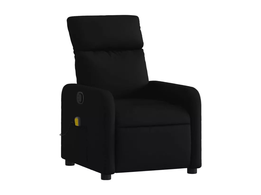 Fauteuil massant inclinable Noir Tissu