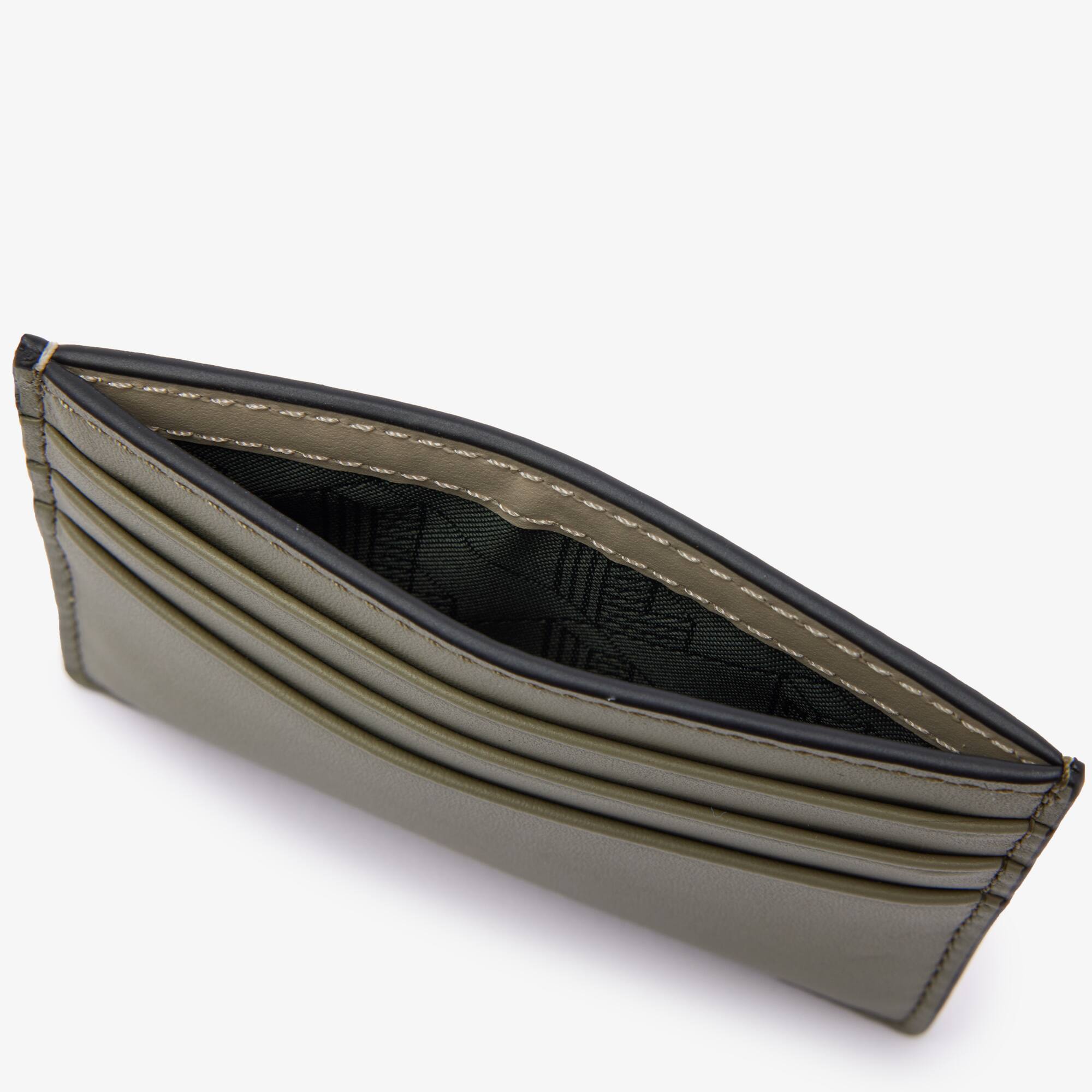 FG Kartenetui aus Leder mit Kontrast-Logo Brieftaschen - Grau - Lacoste - Herren