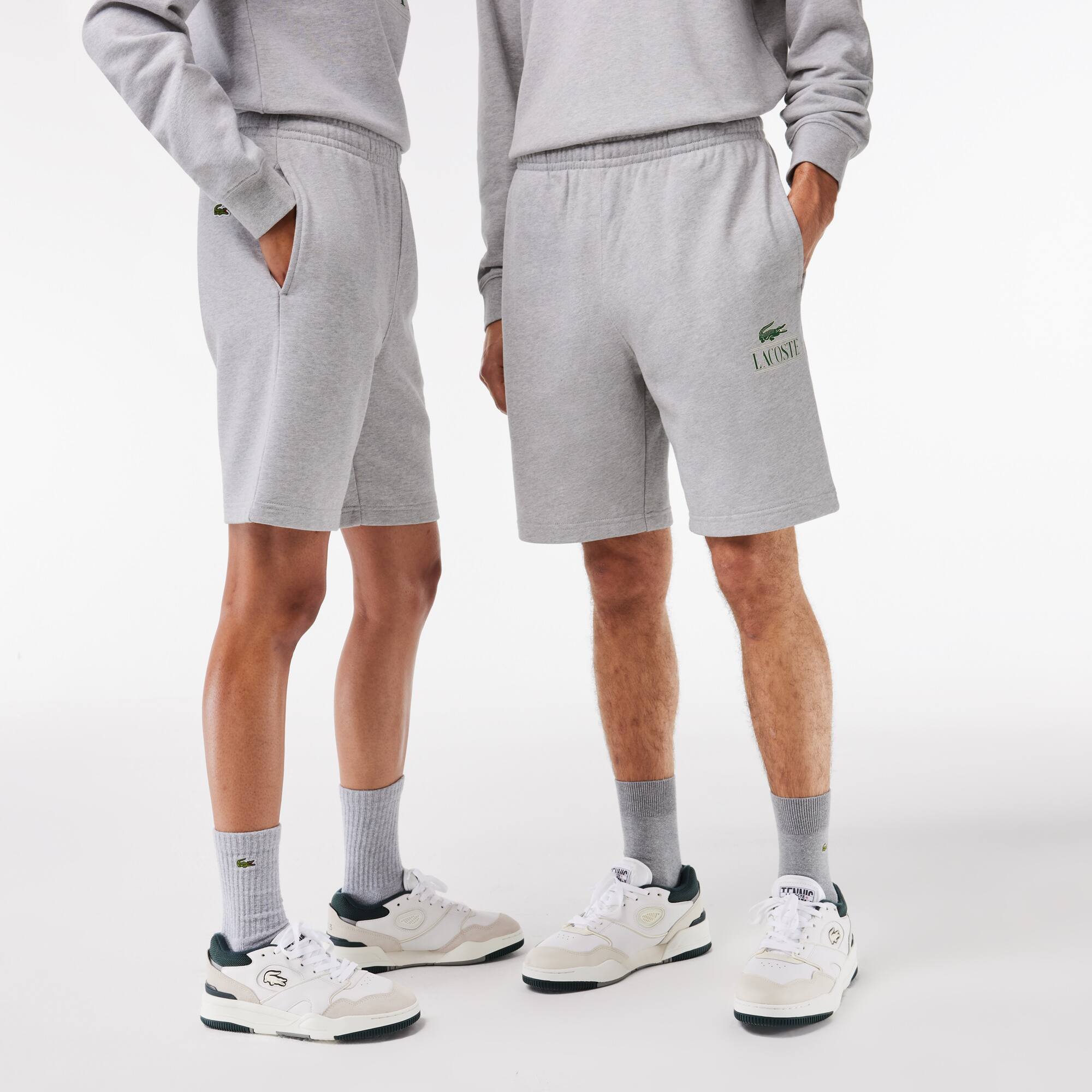 Short Jogger imprimé signature Lacoste Shorts - Gris - Lacoste - Unisex