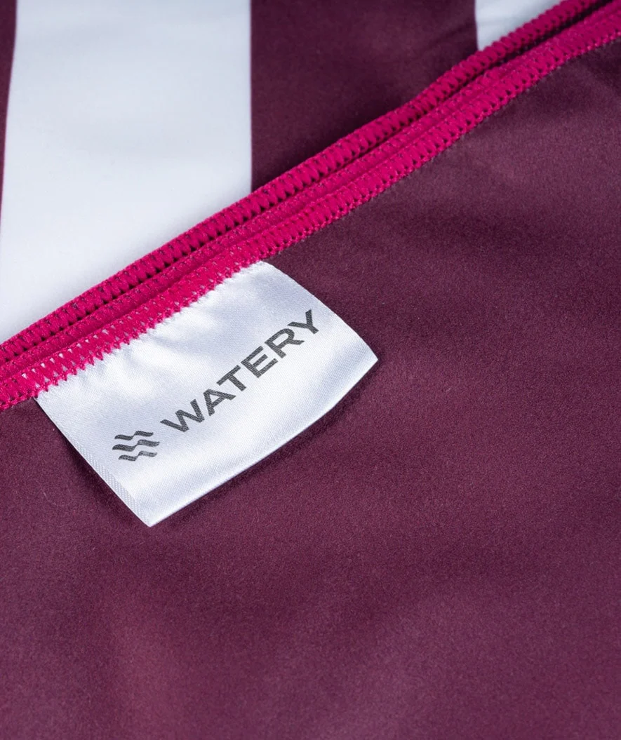 Watery microfiber håndklæde (160 x 80 cm) - Eco Nebraska - Dust rød