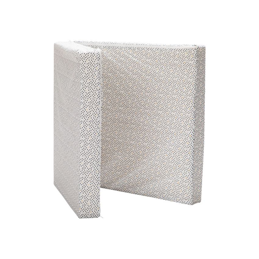 Matelas de voyage pliable imprimé 60 x 120 cm - Ecru