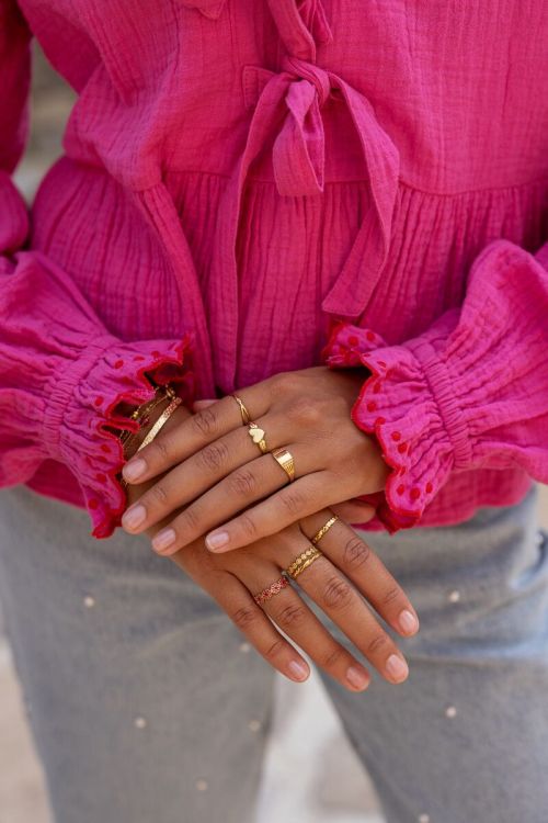 Vintage ring met hartje minimalistisch