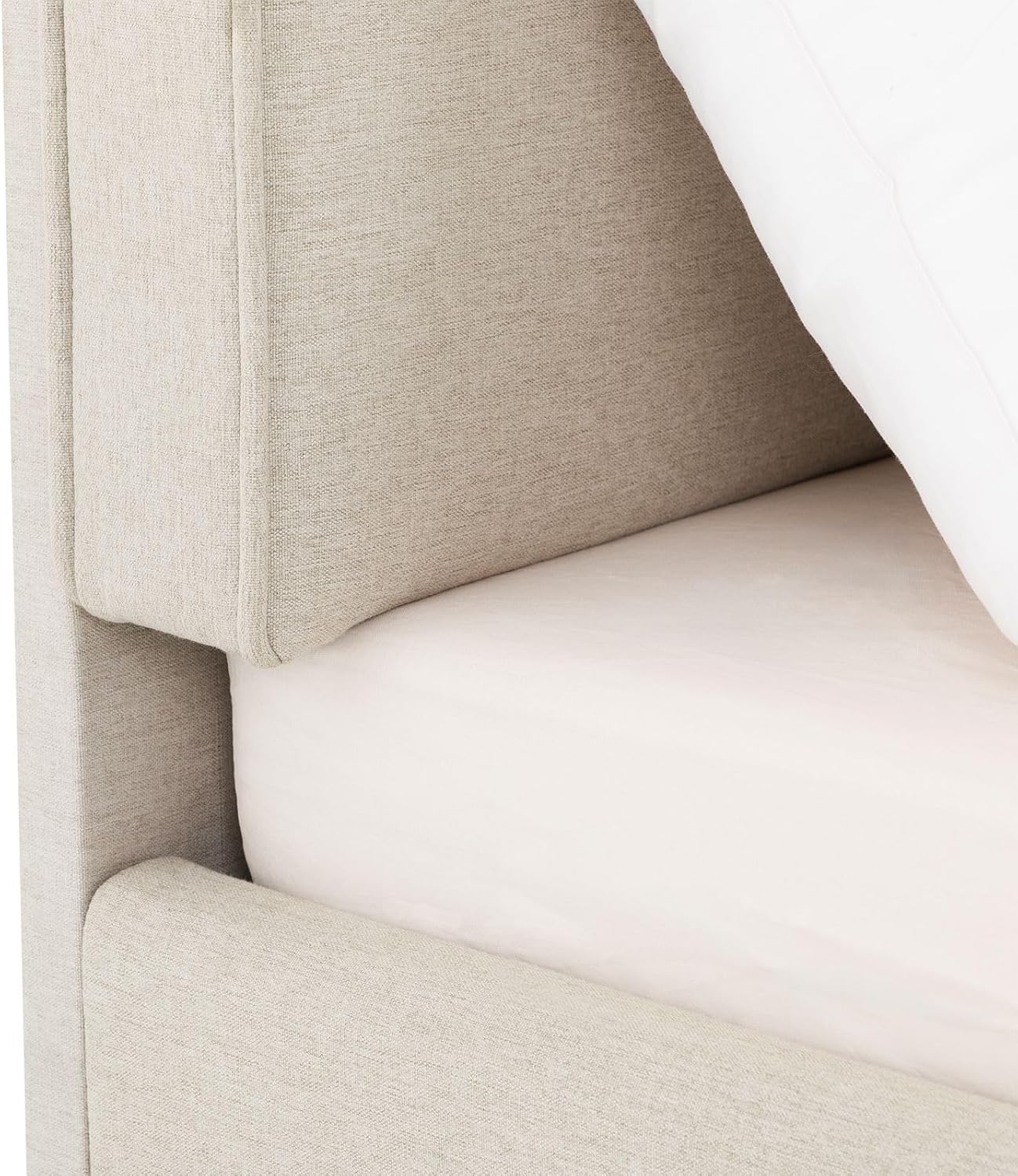 LATINI Polsterbett mit höhenverstellbarem Kopfteil, 180x200 cm, Beige - Doppelbett inklusive Lattenrost, ideal für zwei Personen, Bettgestell stabil und bequem, modernes Design für jedes Schlafzimmer
