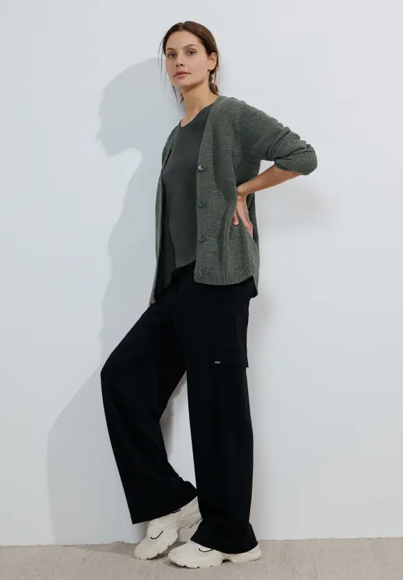 Strickmix Cardigan - strong khaki