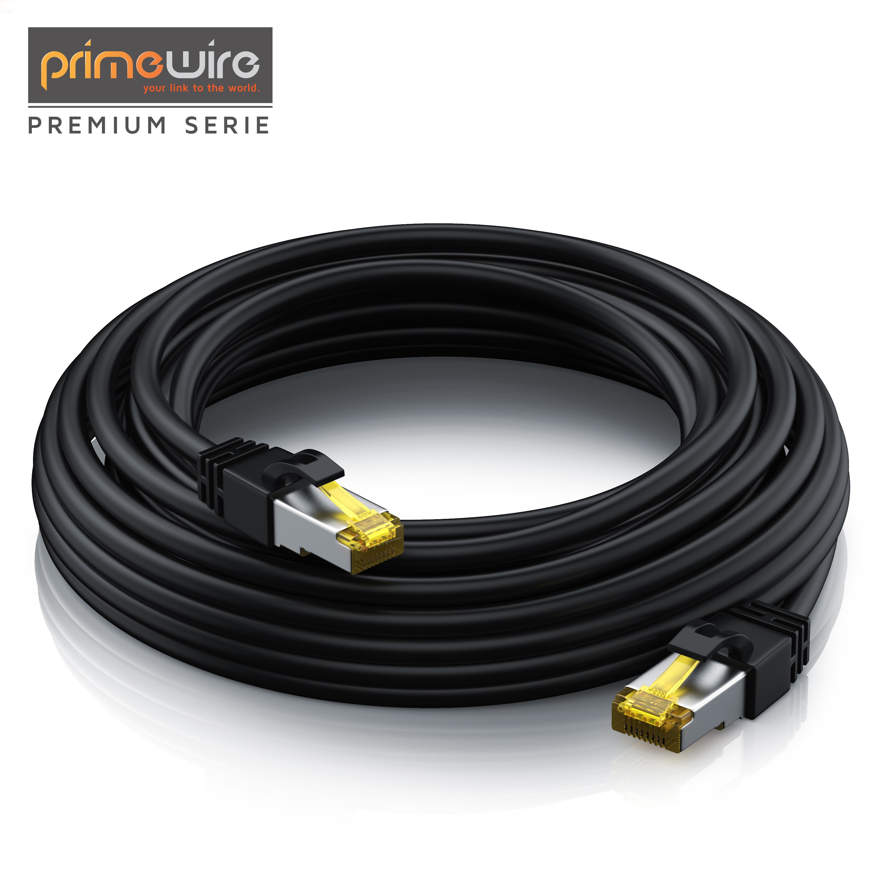 Primewire LAN-Kabel CAT.7, RJ-45 (Ethernet), Gigabit Ethernet S/FTP Netzwerkkabel, 10000 Mbit/s, Patchkabel - 10m