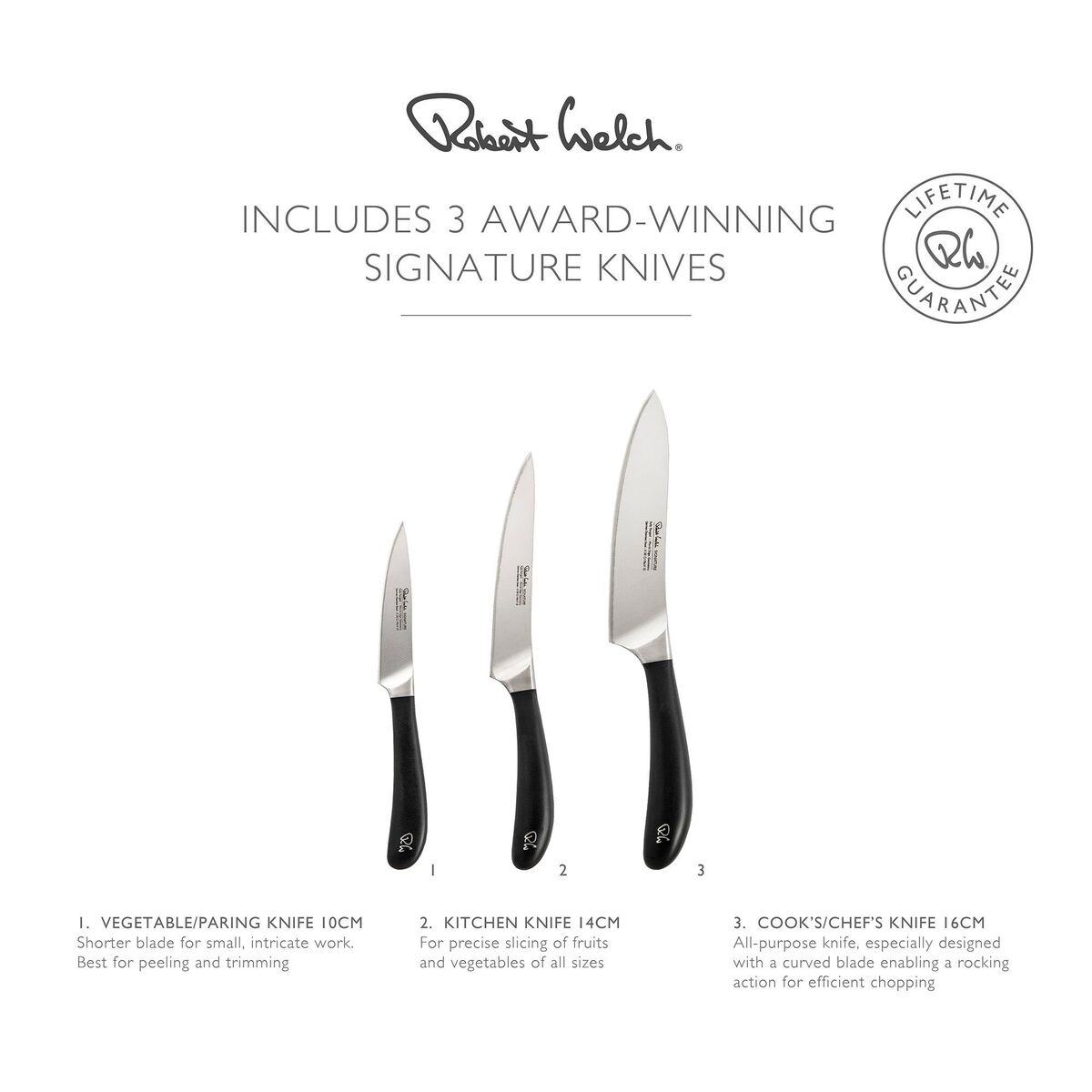 Signature Bamboo Knivblokk For Skuff 3 Kniver