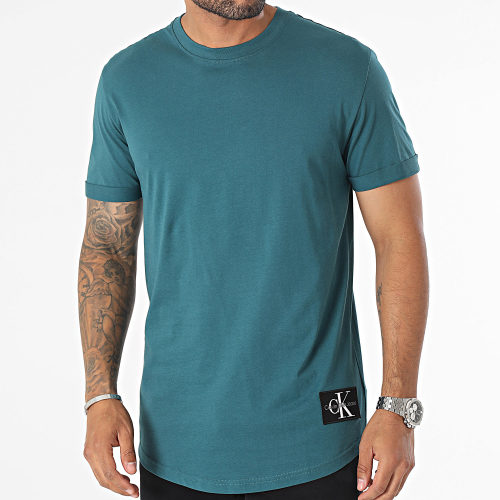 Tee Shirt Oversize Badge Round 3482 Vert Foncé