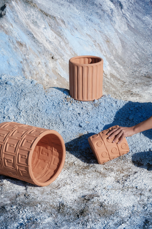 Seletti Magna Graecia Greca bloempot terracotta