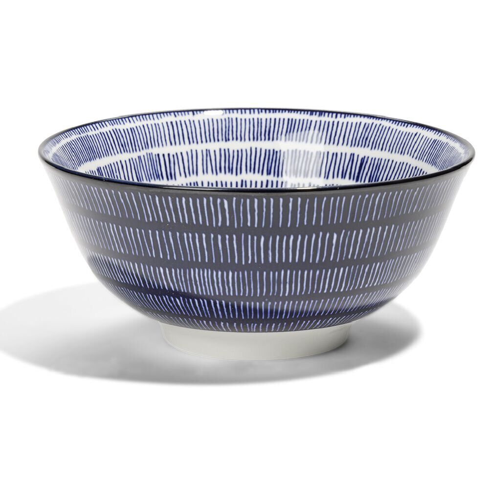 Lot de 4 coupelles 300ml porcelaine Ø15cm bleu et blanc
