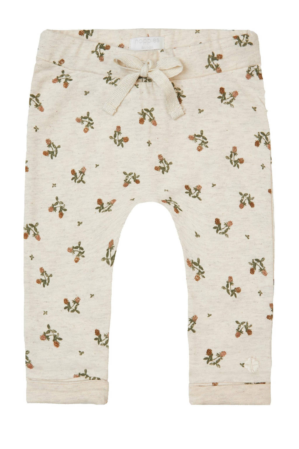 Noppies baby regular fit broek Niger met katoen ecru/groen/bruin