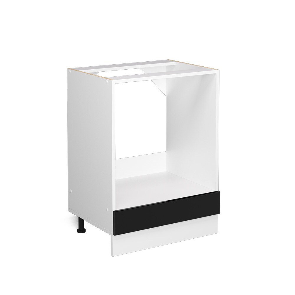 Vicco Herdschrank Küchenschrank R-Line Solid Weiß Schwarz 60 cm modern