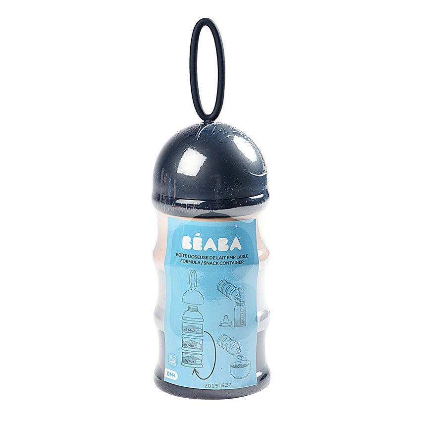 Boîte doseuse pour lait empilable - Bleu/Gris/Rose - Ecru