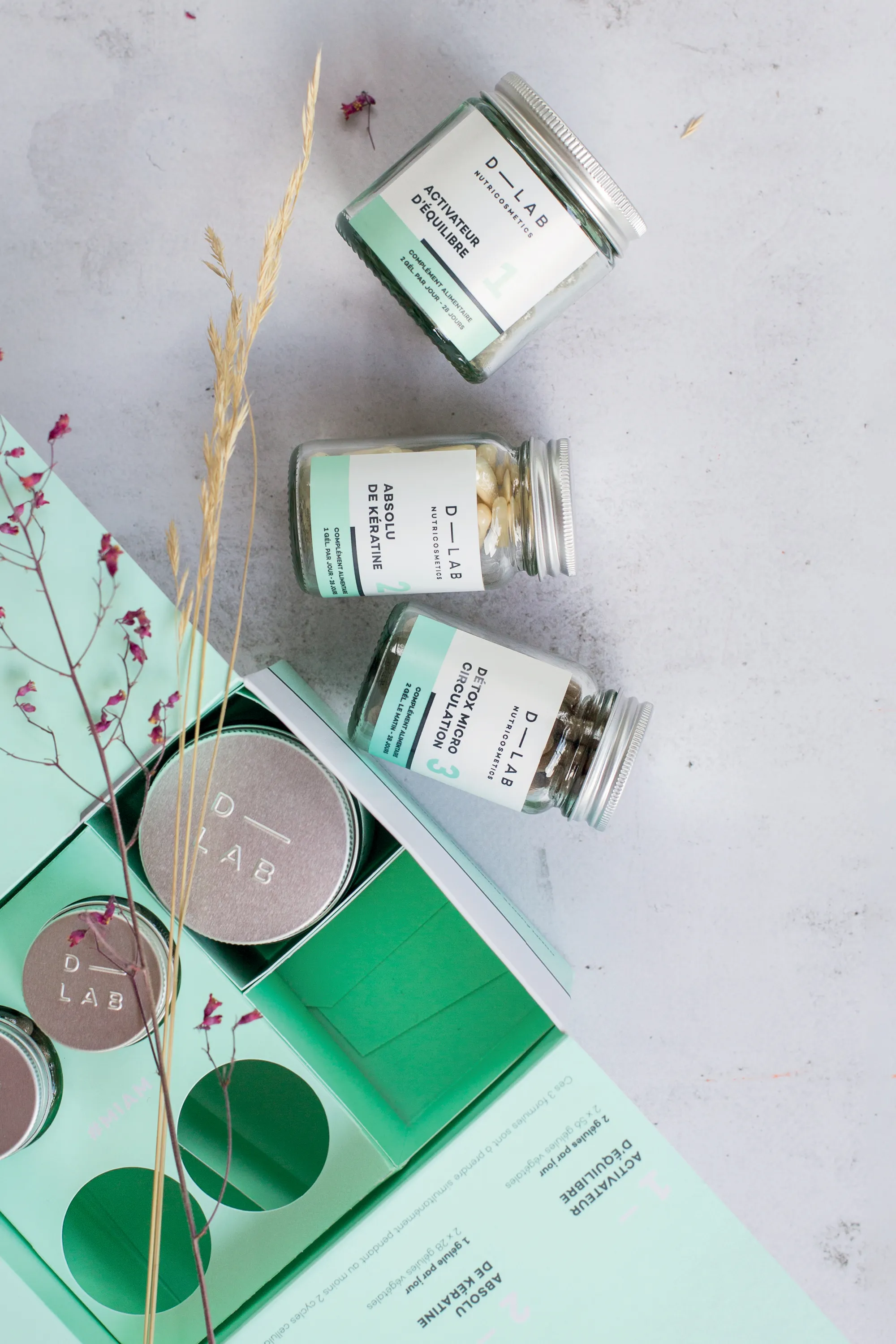 D-LAB Nutricosmetics Compléments alimentaires Programme Masse-Capillaire-392 g