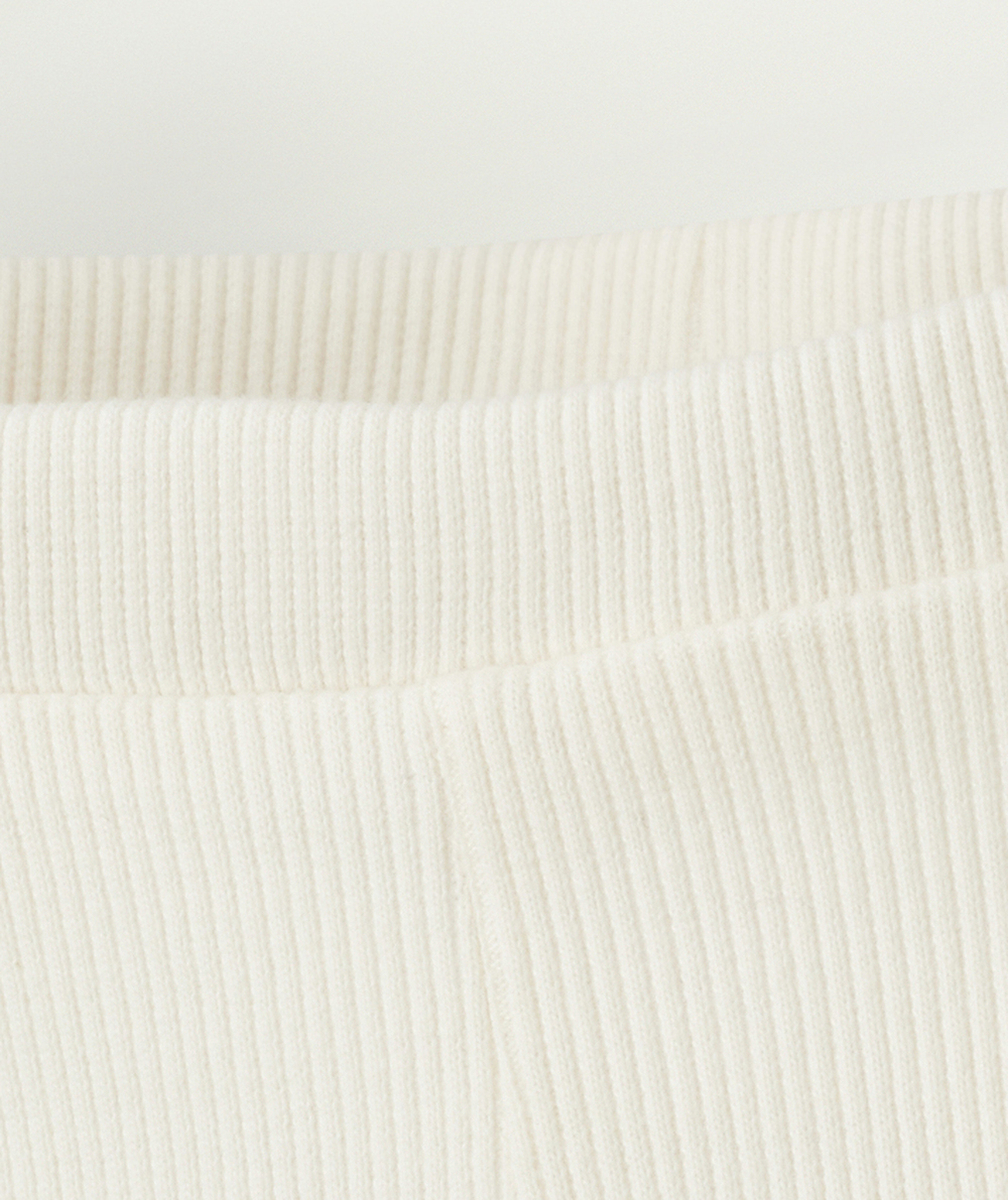LEGGING BÉBÉ FILLE CÔTELÉ EN COTON BIOLOGIQUE BLANC