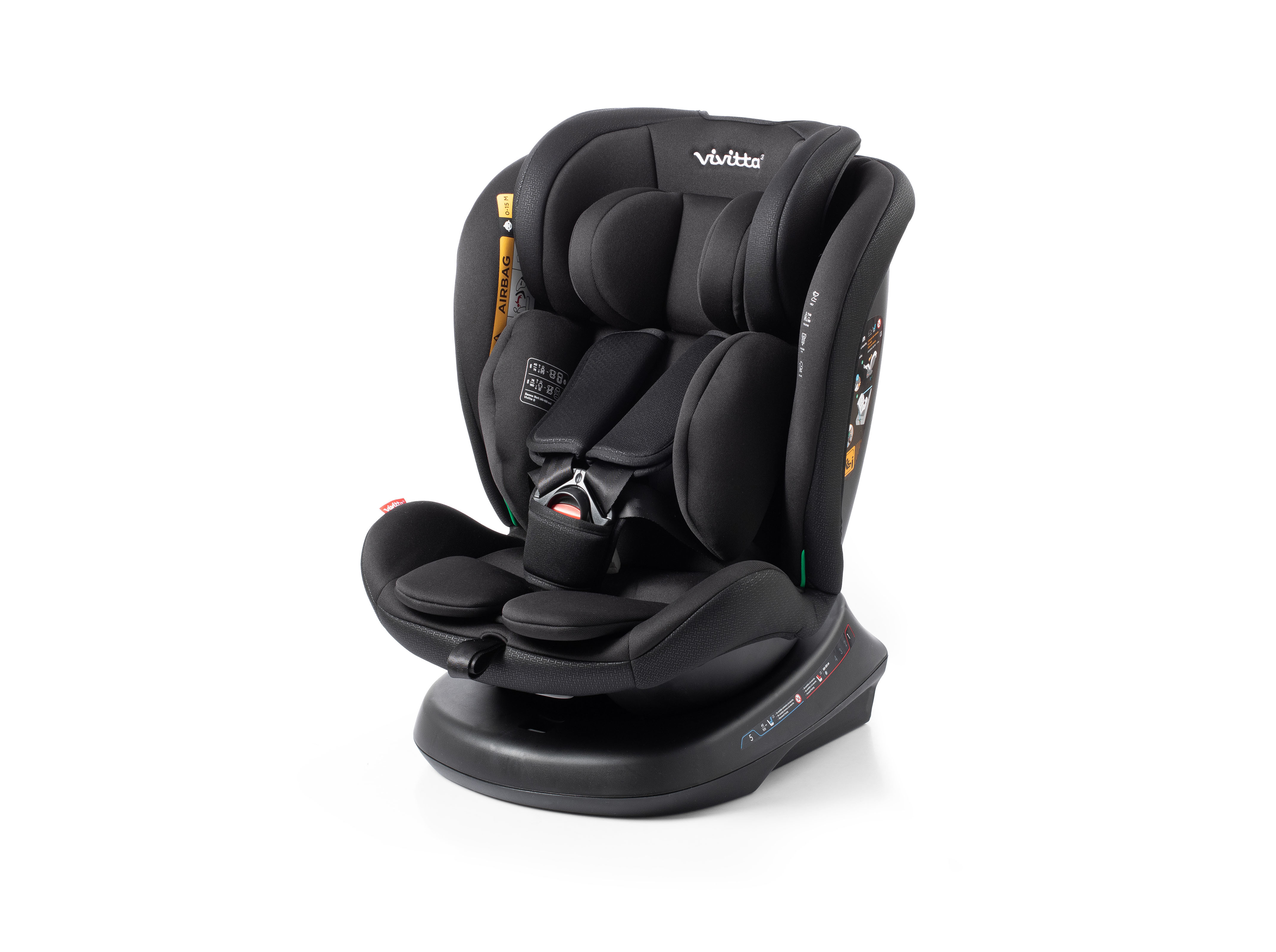 CADEIRA AUTO VIVITTA ROTATIVA 40-150CM PRETO
