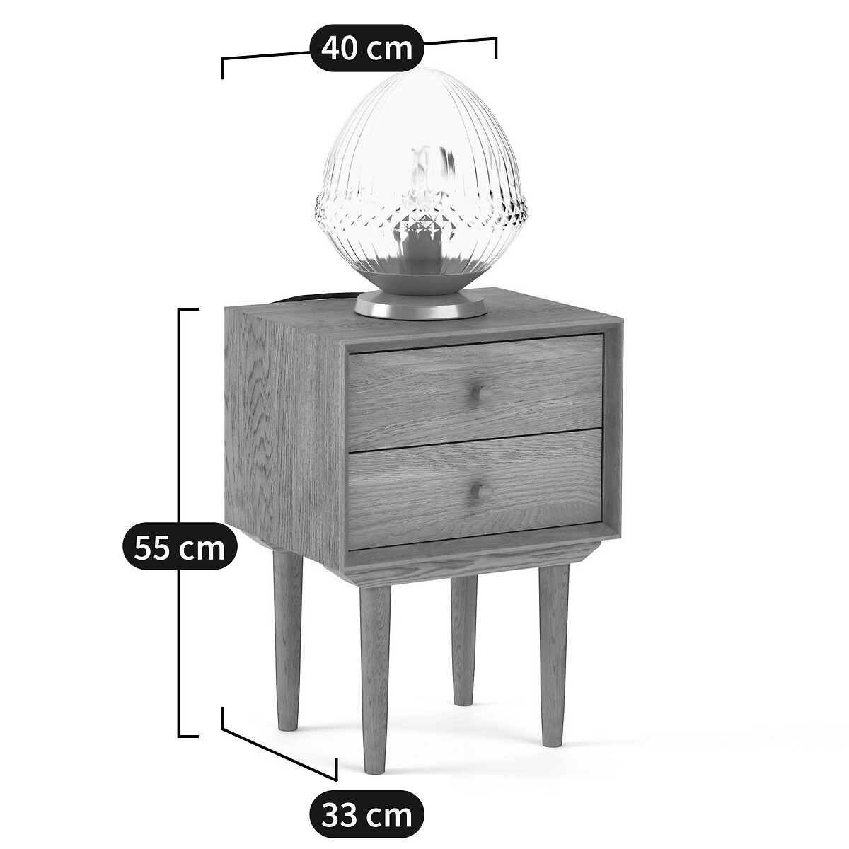 LA REDOUTE INTERIEURS<br>Mesinha de cabeceira vintage, Quilda