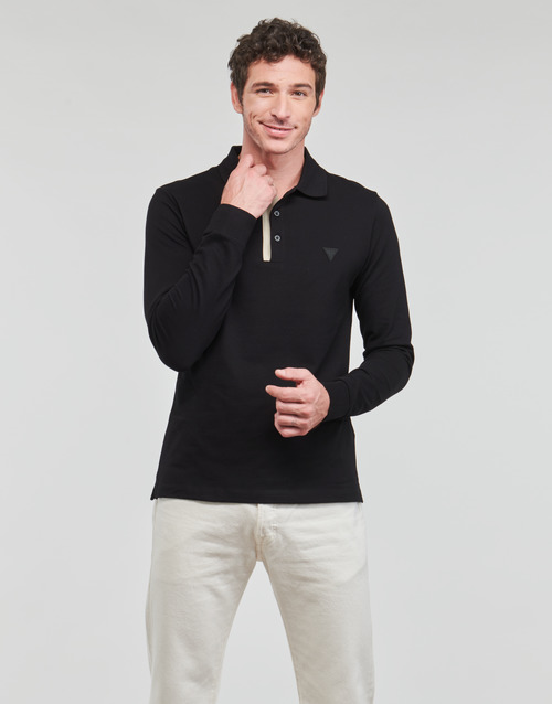 Guess - STU LS POLO - Noir
